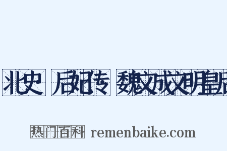 北史·后妃传·魏文成文明皇后是什么意思的图片